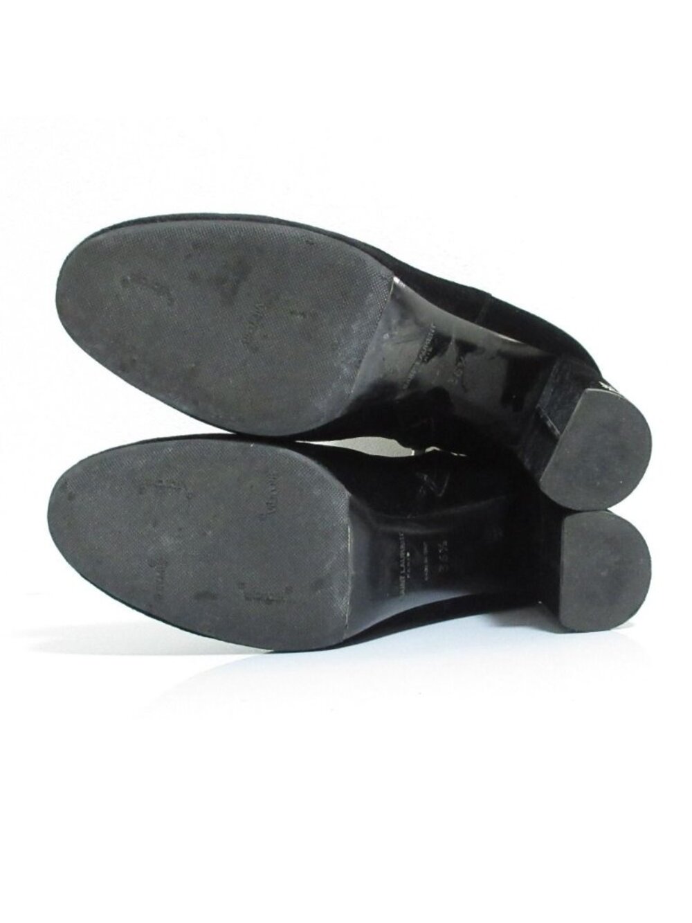 Saint Laurent Paris Velvet Ankle Boots 36.5 Black - Picture 8 of 15